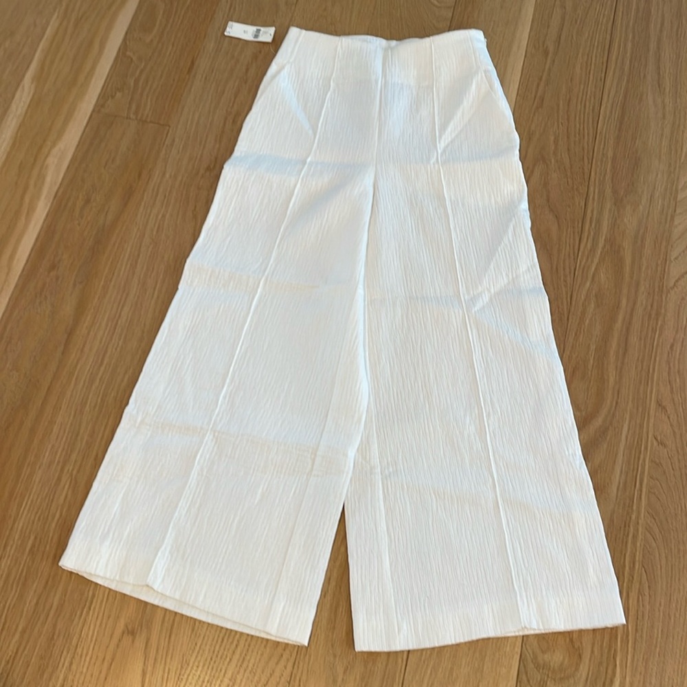 Maeve by Anthropologie 00 wide leg cropped pant in ivory NWT